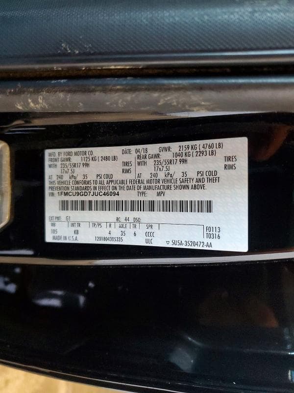 2018 FORD ESCAPE SE 13