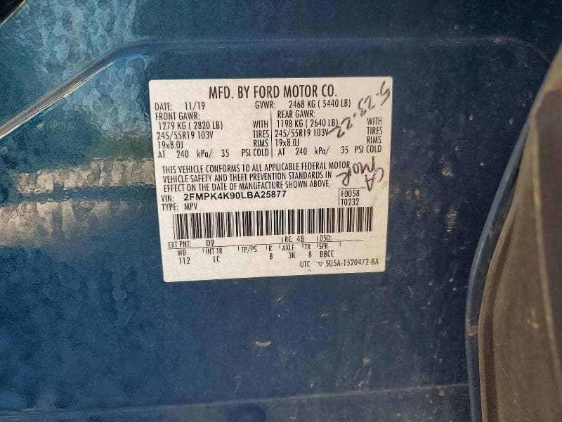 2020 FORD EDGE TITANIUM 13