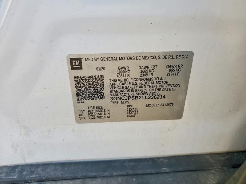 2020 CHEVROLET TRAX 1LT 13