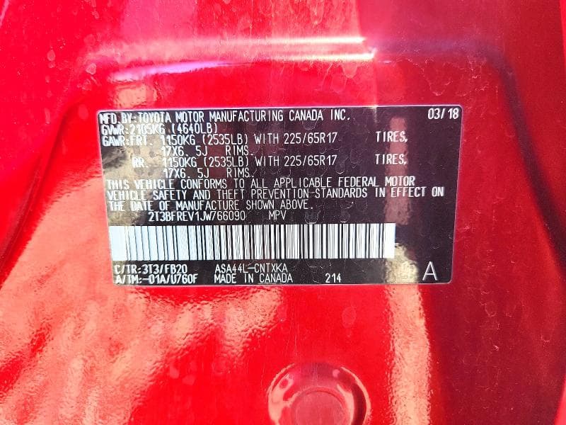 2018 TOYOTA RAV4 LE 13