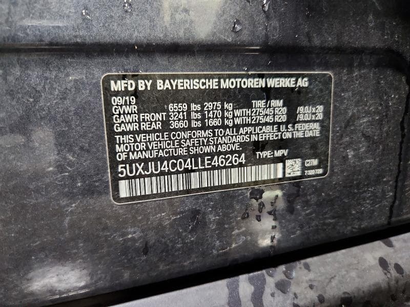 2020 BMW X5 M50I 12