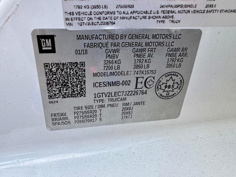 2018 GMC SIERRA K1500 12