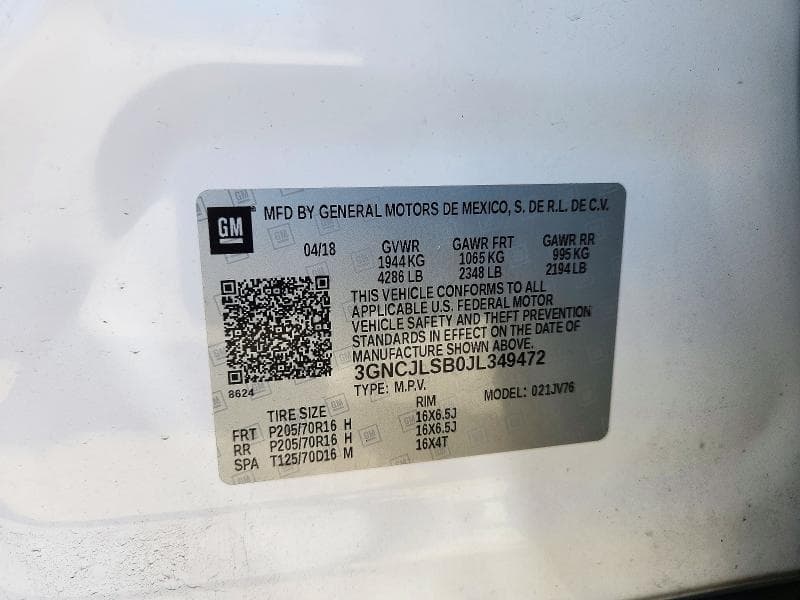 2018 CHEVROLET TRAX 1LT 13