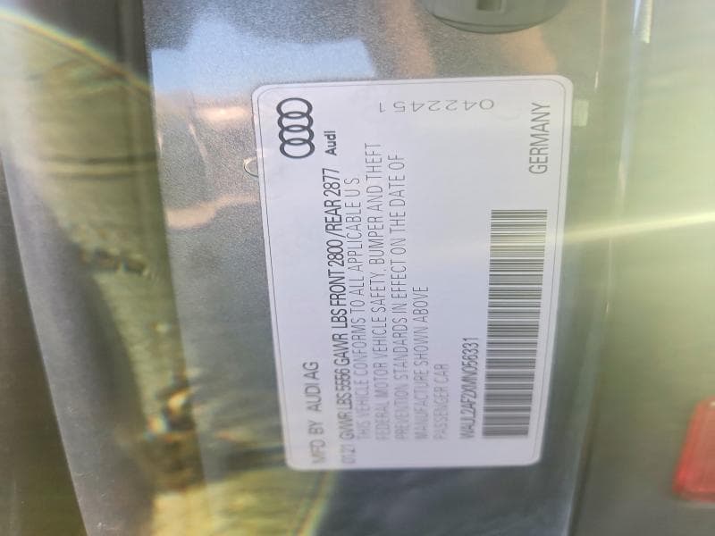 2021 AUDI A6 PREMIUM PLUS 12