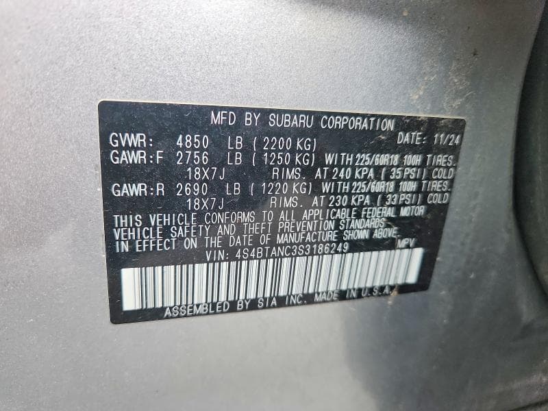 2025 SUBARU OUTBACK LIMITED 13
