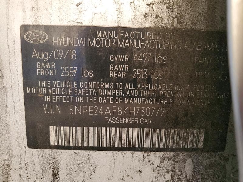 2019 HYUNDAI SONATA SE 13