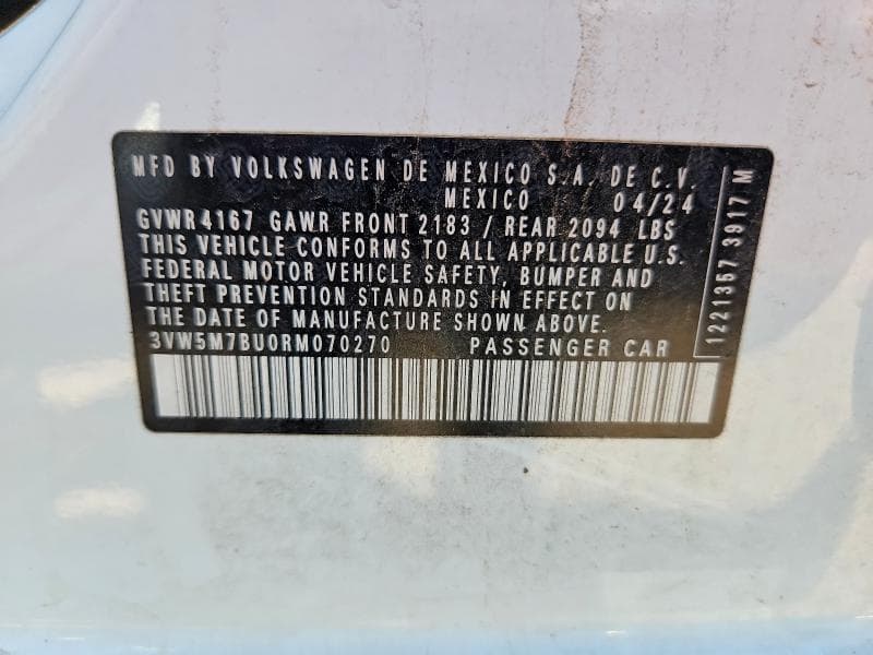 2024 VOLKSWAGEN JETTA S 12
