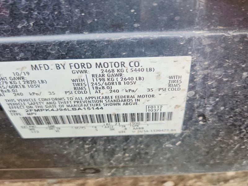 2020 FORD EDGE SEL 12