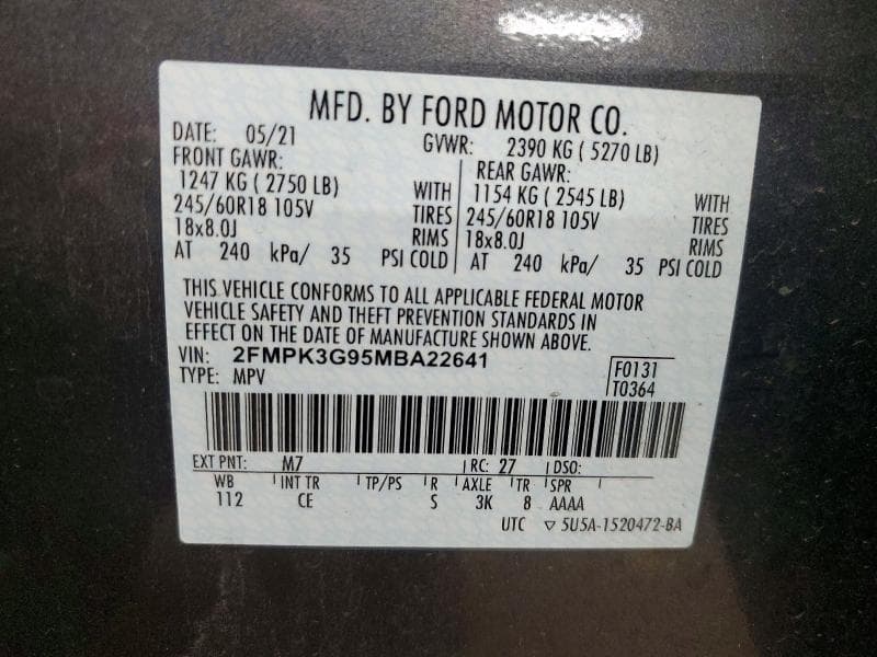 2021 FORD EDGE SE 13