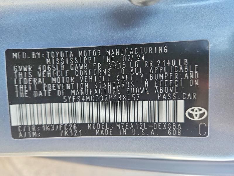2024 TOYOTA COROLLA SE 12