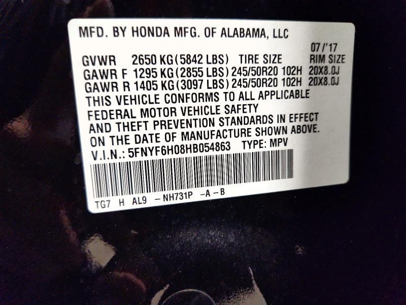 2017 HONDA PILOT ELITE 14