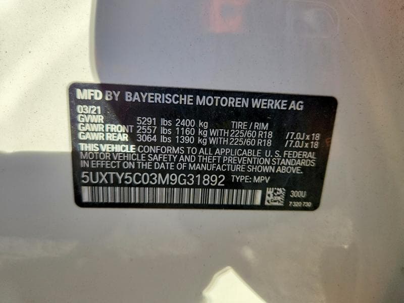 2021 BMW X3 XDRIVE30I 14