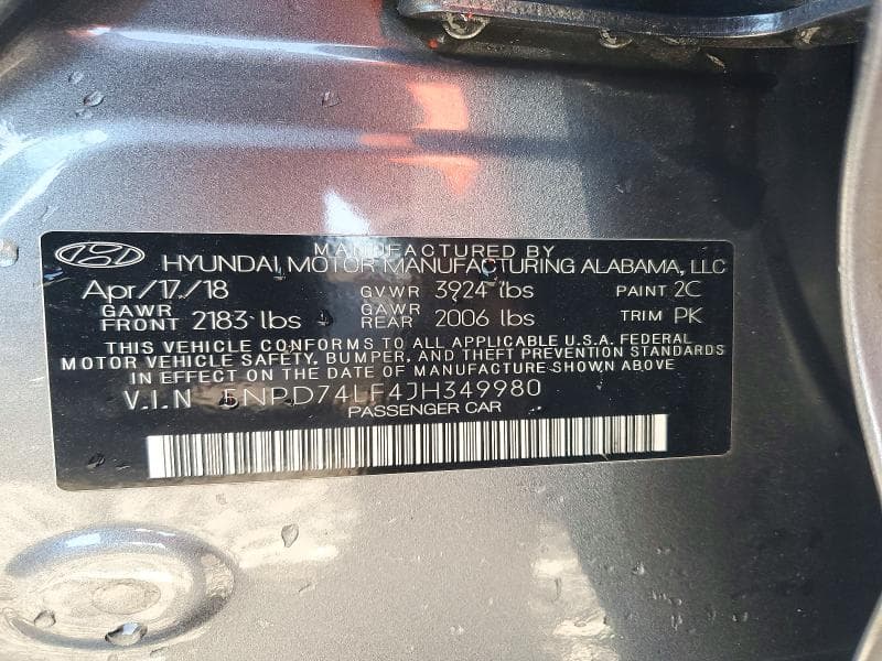 2018 HYUNDAI ELANTRA SE 12