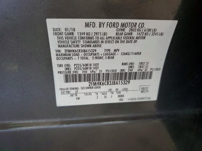 2018 FORD FLEX SEL 13