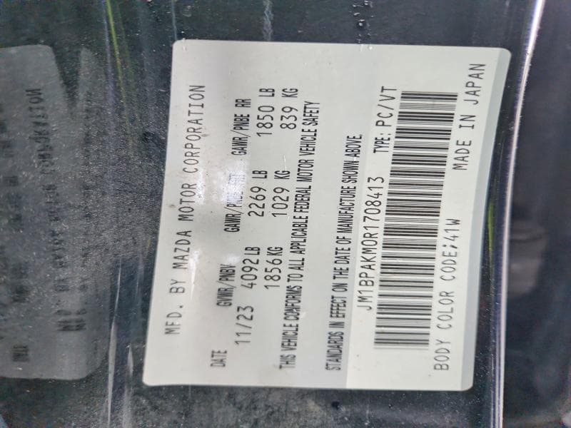 2024 MAZDA 3 SELECT SPORT 13