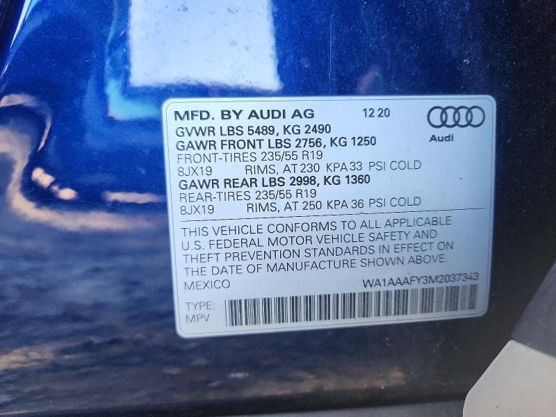 2021 AUDI Q5 PREMIUM 13