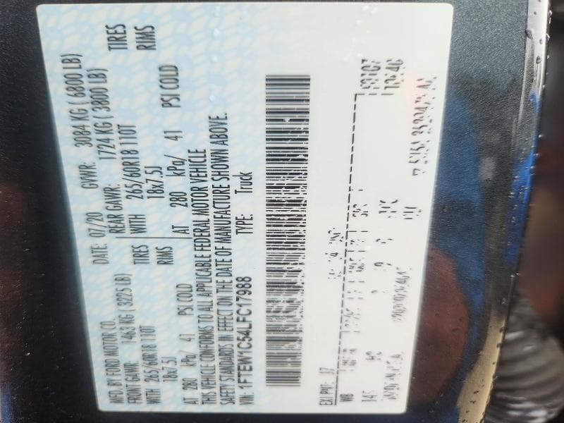 2020 FORD F150 SUPERCREW 13