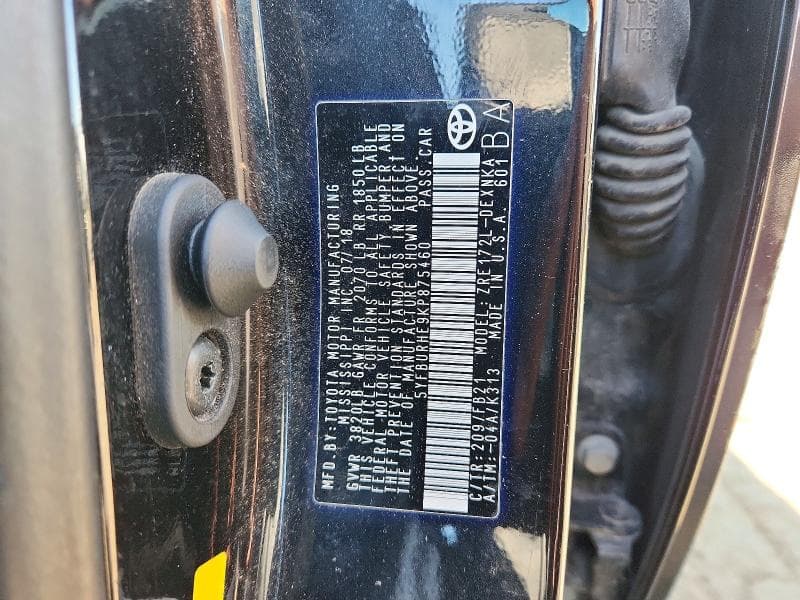 2019 TOYOTA COROLLA LE 12