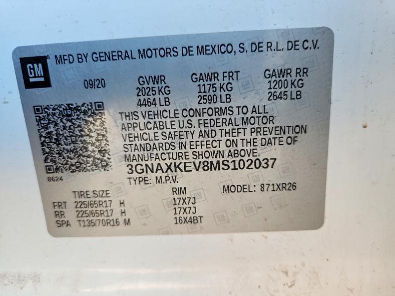 2021 CHEVROLET EQUINOX LT 13