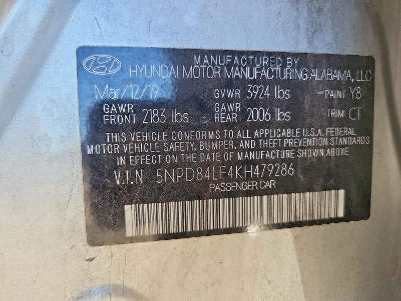 2019 HYUNDAI ELANTRA SEL 12