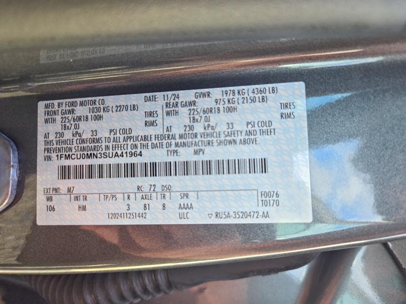 2025 FORD ESCAPE ST LINE 13