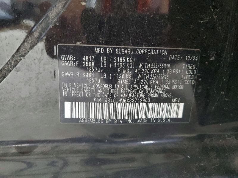 2025 SUBARU CROSSTREK LIMITED 12