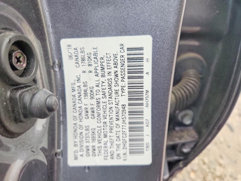2018 HONDA CIVIC EX 12