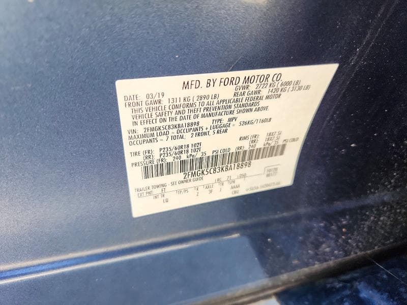 2019 FORD FLEX SEL 13