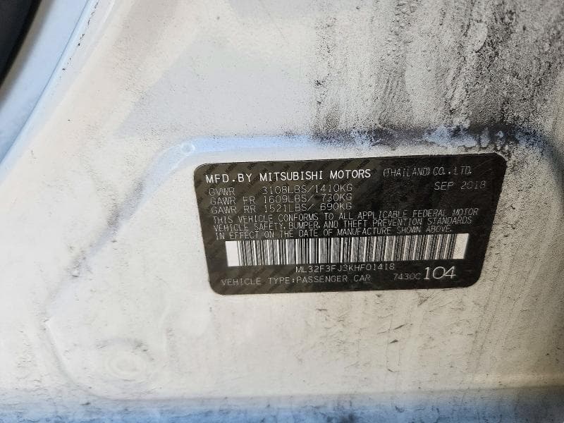 2019 MITSUBISHI MIRAGE G4 ES 12