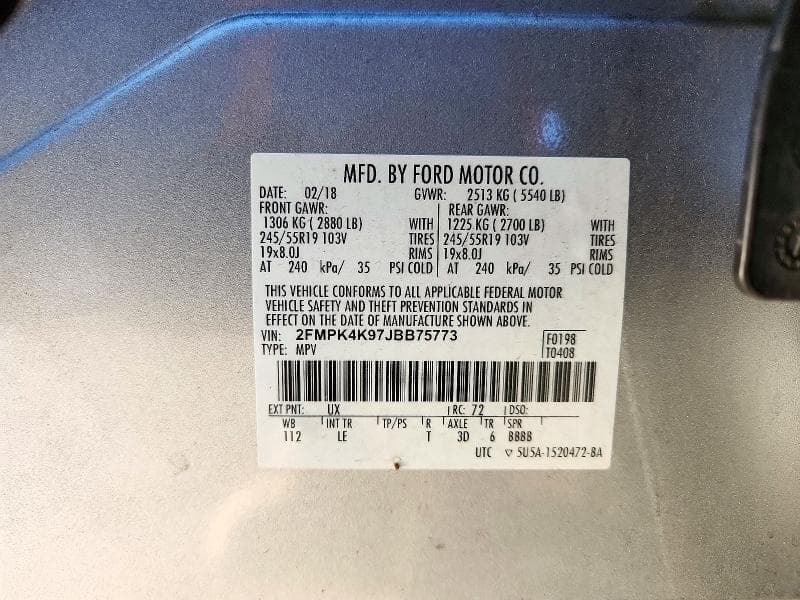 2018 FORD EDGE TITANIUM 13