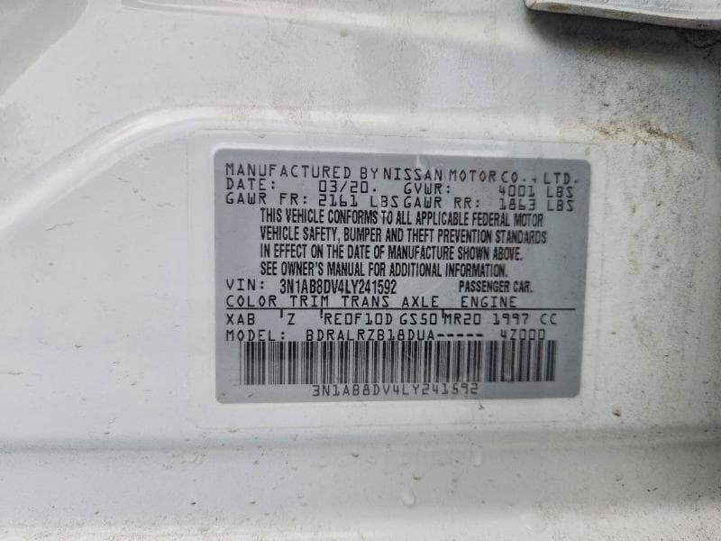 2020 NISSAN SENTRA SR 12