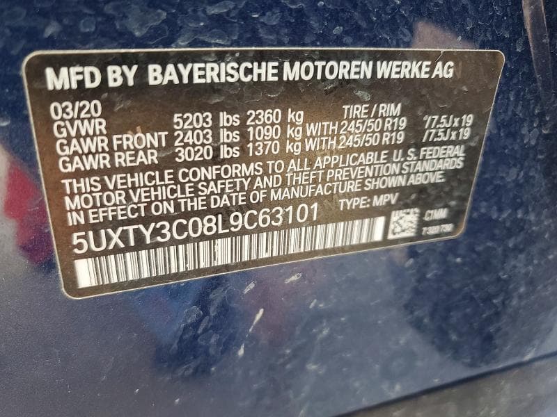 2020 BMW X3 SDRIVE30I 13