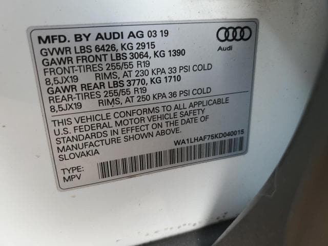 2019 AUDI Q7 PREMIUM PLUS 14