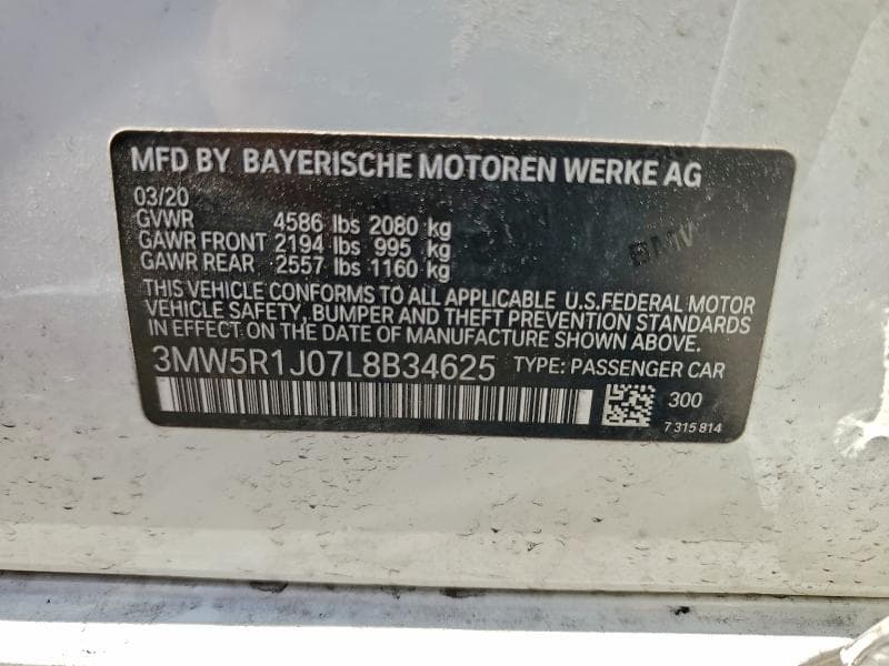 2020 BMW 330I 12