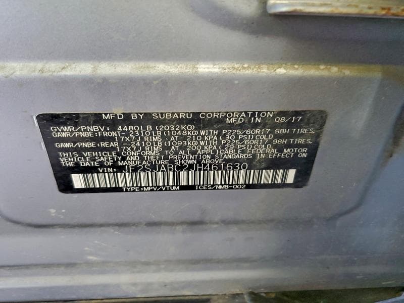2018 SUBARU FORESTER 2.5I 13