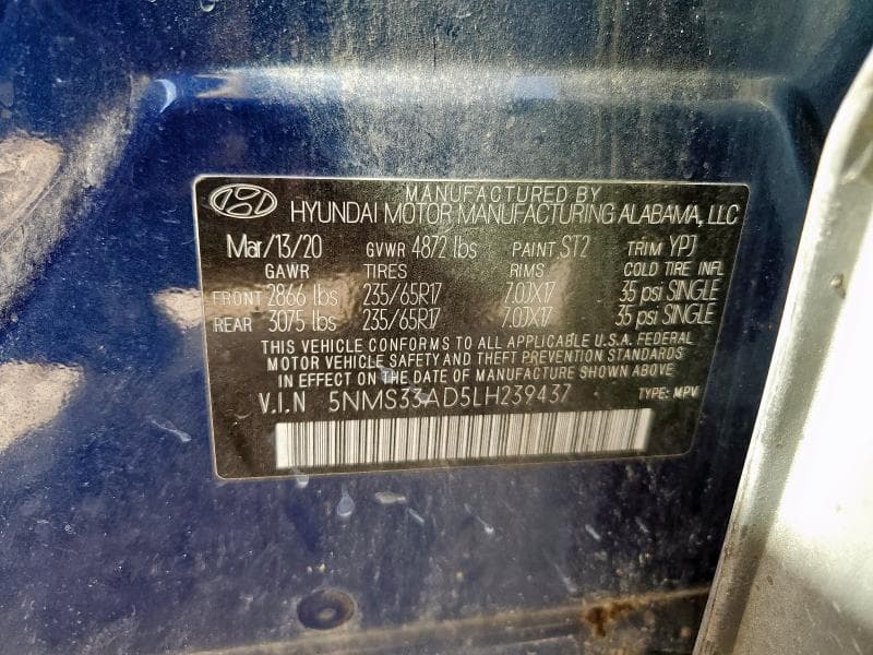 2020 HYUNDAI SANTA FE SEL 13