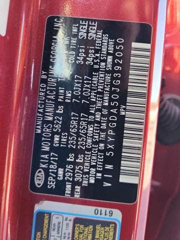 2018 KIA SORENTO LX 13
