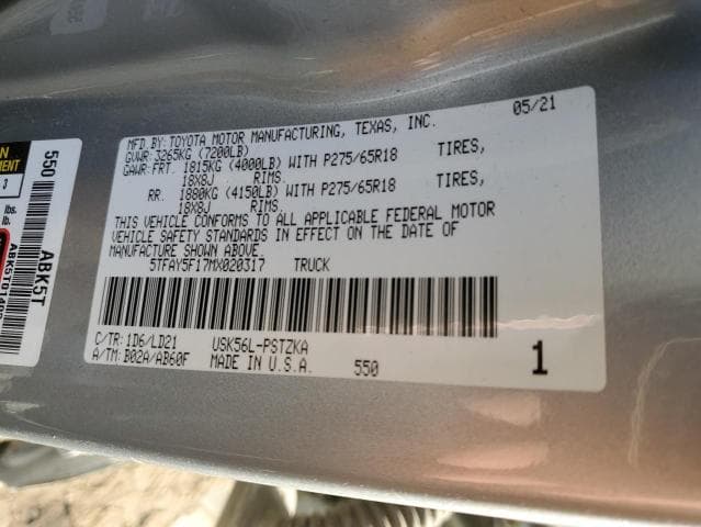 2021 TOYOTA TUNDRA CREWMAX 1794 13