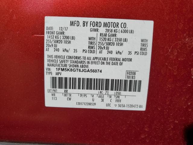 2018 FORD EXPLORER SPORT 13