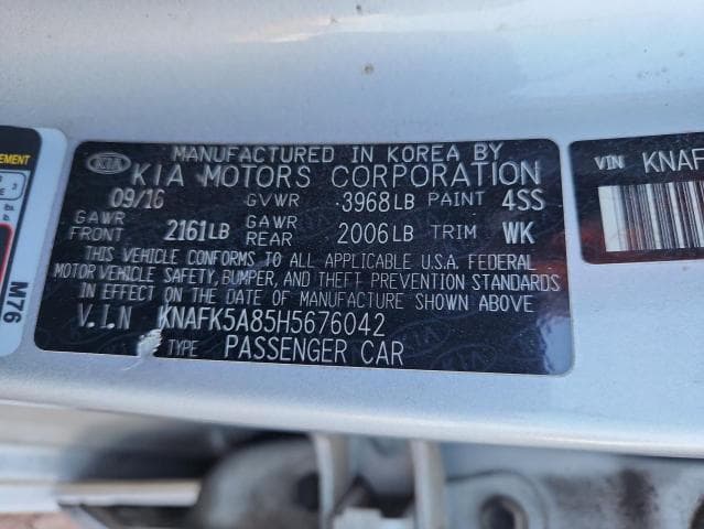 2017 KIA FORTE LX 12