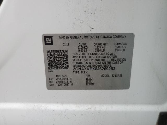 2018 CHEVROLET EQUINOX LT 12