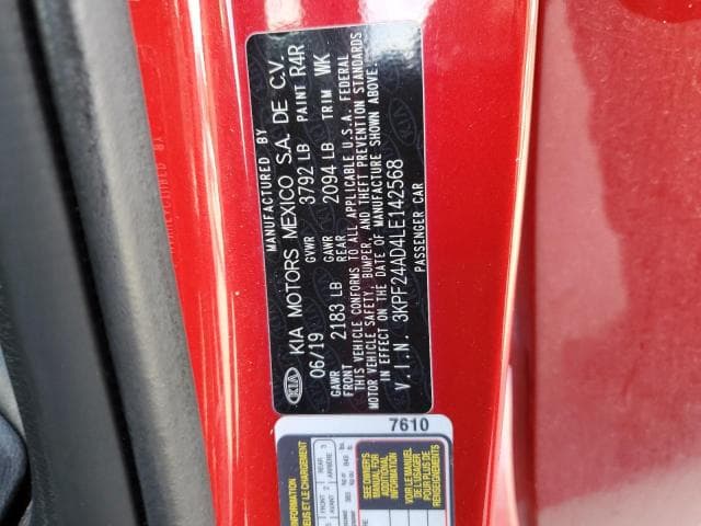 2020 KIA FORTE FE 12