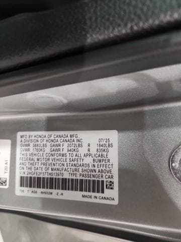 2026 HONDA CIVIC SPORT 12