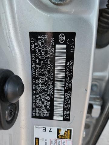2017 TOYOTA PRIUS PRIME 12