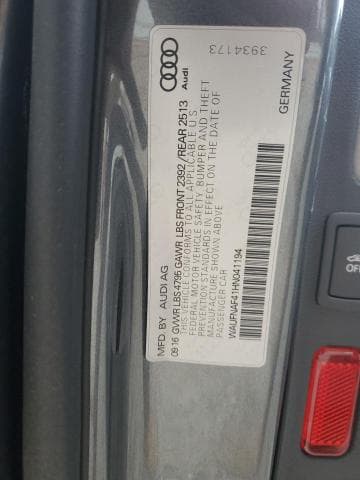 2017 AUDI A4 PRESTIGE 12