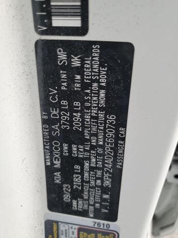2023 KIA FORTE LX 13