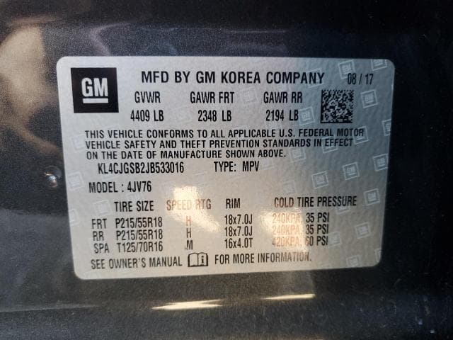 2018 BUICK ENCORE ESSENCE 13