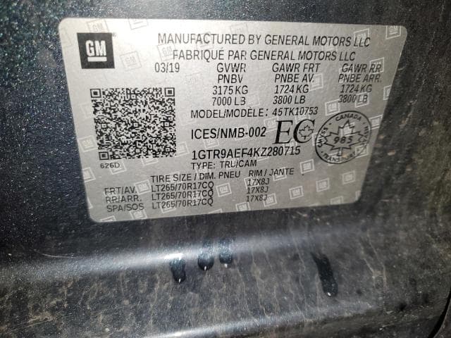 2019 GMC SIERRA K1500 13