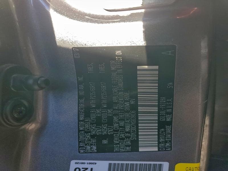 2017 TOYOTA SIENNA XLE 13