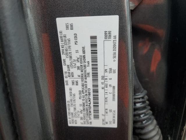 2018 FORD F150 SUPERCREW 12